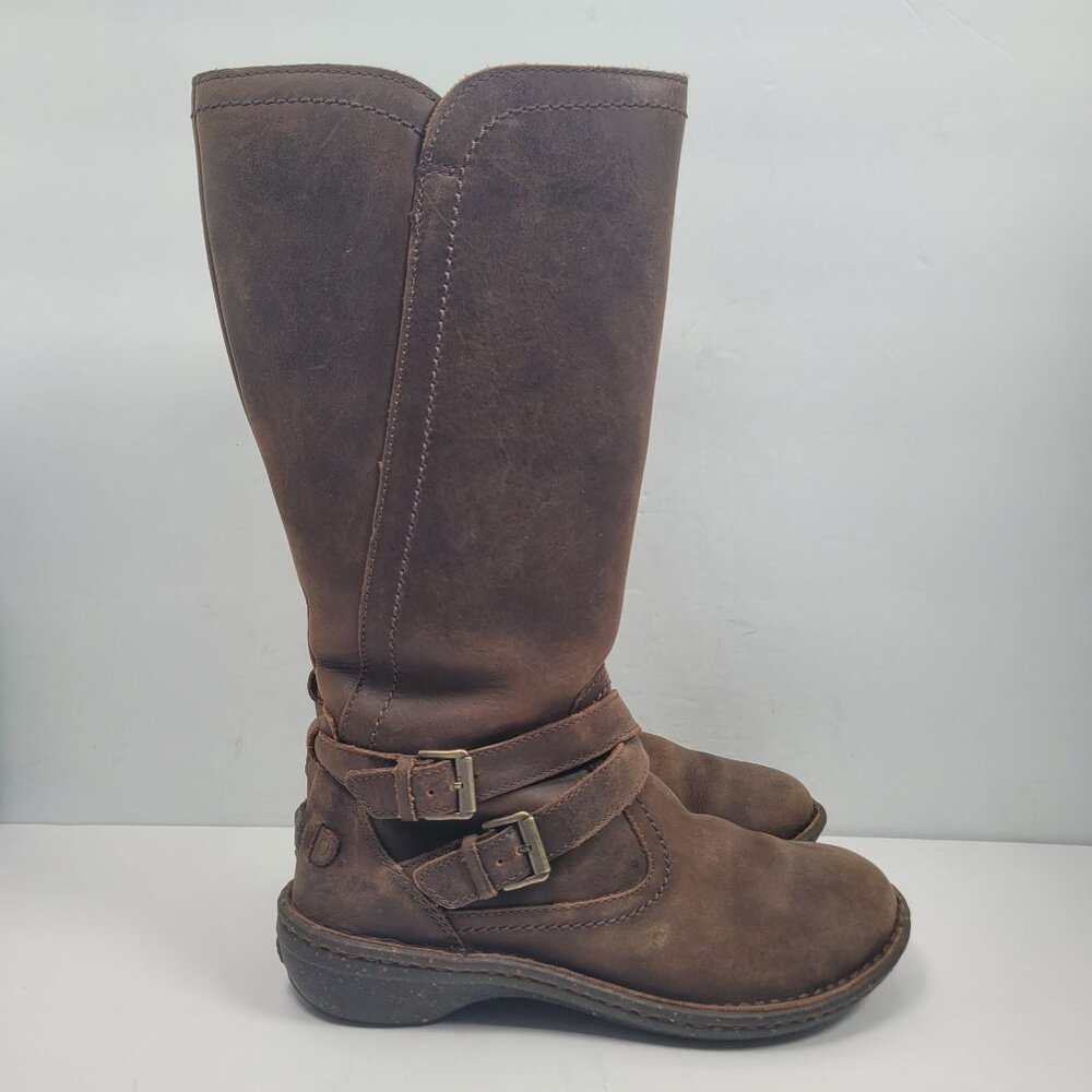 UGG Rosen Women's Brown Leather Riding Lined Winter Boots S/N1005450 US Size 6 - Picture 1 of 11
